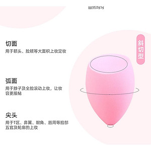 Set 4 Mút Trang Điểm Tán Phấn Giọt Nước Hộp Nhựa Vuông