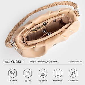 Túi Yuumy ( Thời trang nữ thiết kế kiểu nhún - Túi đeo vai da Seasand YN253 )