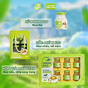Nước Yến Chưng Đường Phèn Green Bird Thanh Mát Dễ Uống Hũ 72g