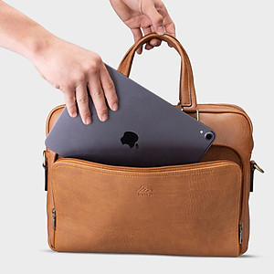Cặp Công Sở Lata ( Thời trang nam basic đựng laptop 15 inch - Cặp da CA32 )