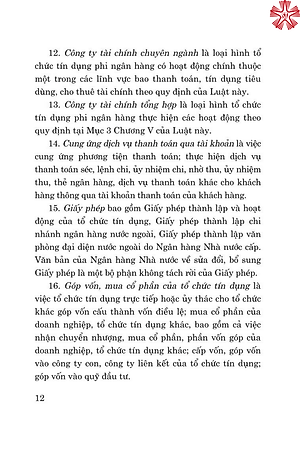 Luật các tổ chức tín dụng (bản in 2024)