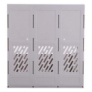 Khay Tài Liệu Nhựa Cứng 3 Ngăn Đứng Deli 9845 - Màu Ngẫu Nhiên