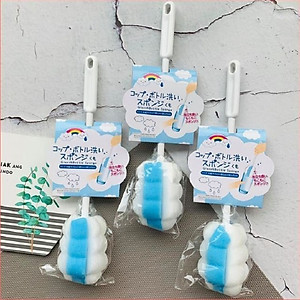 Dụng cụ rửa cốc, chai lọ Kokubo, chất liệu mút mềm giúp làm sạch nhẹ nhàng các vật dụng mà không gây trầy xước đến các vật dụng - nội địa Nhật Bản