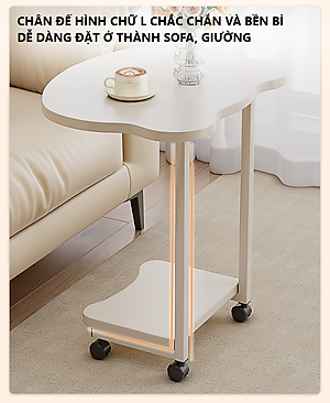 Bàn phụ sofa, bàn cafe họa tiết mặt mèo dễ thương decor phòng cực xinh thương hiệu IGA - GM117