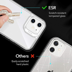 Ốp Lưng Cho iPhone 12 Mini / 12 & 12 Pro / 12 Pro Max ESR Echo Tempered Glass Hard Case (Mặt Lưng Kính Cường Lực) - Hàng Nhập Khẩu