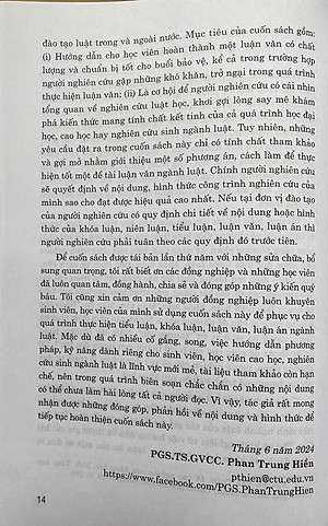 Để Hoàn Thành Tốt Luận Văn Ngành Luật ( Dùng cho sinh viên, học viên cao học và nghiên cứu sinh )