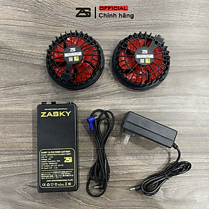 [GIÁ TỐT] Bộ Phụ Kiện Áo Điều Hòa ZASKY Nhật Bản, Bộ Phụ Kiện Áo Điều Hòa Quạt Gió, Bộ PIN Quạt Sạc Dây Cáp, PIN 50.000mAh-18V Bảo Hành 12 Tháng