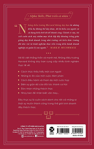Sách Những Điều Trường Harvard Không Dạy Bạn (Tái Bản)
