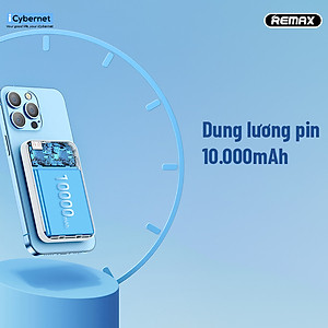 Sạc dự phòng không dây từ tính Remax RPP-85 kèm giá đỡ dung lượng 10000mAh - Hàng chính hãng