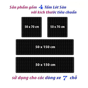 Thảm Lót Cốp Lót Sàn Ô Tô Xe Hơi Chất Liệu Cao Su Kích Thước 60 x 150cm Thảm Lót Khoang Hành Lý