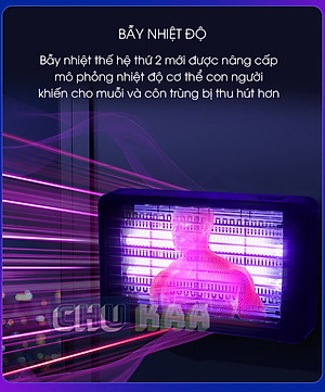 Đèn bắt muỗi, đèn diệt côn trùng, máy diệt ruồi tự động bằng sóng ánh sáng, máy bắt muỗi có lưới bảo vệ an toàn, sử dụng tại nhà, cơ quan trường học, quán ăn