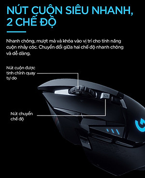 Chuột game không dây Lightspeed Logitech G502 - Hàng chính hãng