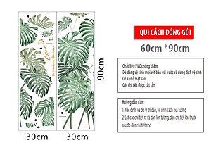 Sticker Giấy Dán Tường Decal Dán tường Mẫu Hoa Lá Cực Xinh ZH031