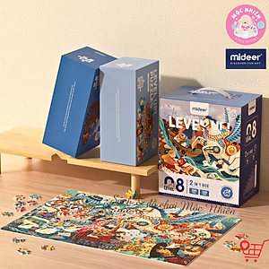 Bộ Xếp Hình Nâng Cao Mideer Advanced Puzzle - Level 8 (Magic Book and Fairy Tales) Dành Cho Bé Gái Từ 6 Tuổi
