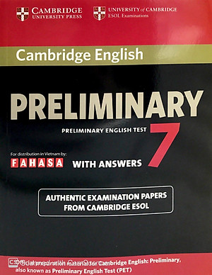 Cambridge Preliminary English Test 7 Student's Book with Answers Reprint Edition