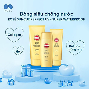 Kem Chống Nắng, Chống Nước Và Nâng Tone Kose Suncut Nhật Bản Bảo Vệ Da Khỏi Tia UV, Bụi Mịn SPF50+ PA++++ 100g, 80g, 60g