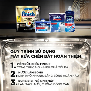Viên rửa chén bát hương chanh Finish Ultimate plus All in 1, túi 33 viên - Dòng siêu cao cấp