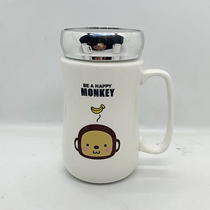 Ly Sứ Uống Nước Giữ Nhiệt Có Nắp Tráng Gương Cao Cấp, Cốc Giữ Nhiệt Họa Tiết Đáng Yêu Cho Bé - Chính hãng MINIIN (Giao mẫu ngẫu nhiên)