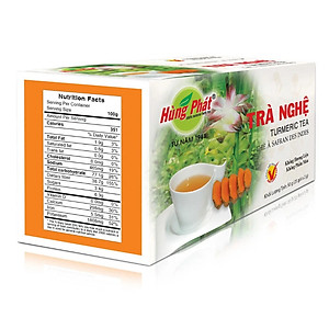 Trà Nghệ Túi Lọc Hùng Phát Giảm Đau Dạ Dày Tăng Cường Sức Khỏe Hệ Tiêu Hóa Hộp 25 Gói