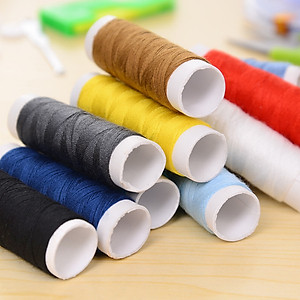 Hộp Kim Chỉ May Vá 2 Tầng – Có Kéo, Chỉ Màu, Kim, Khuy, Thước, Xỏ Kim,