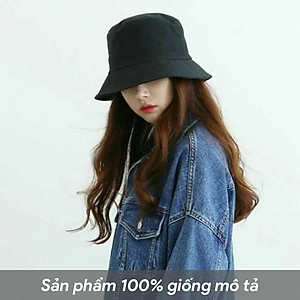 Mũ bucket trơn ️ Nón tai bèo vành tròn trơn 2 mặt Ulzzang form unisex nam nữ - BK02
