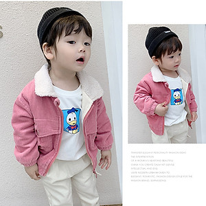 Áo khoác nhung lót lông trẻ em, chất dày dặn, mềm ấm, phong cách Hàn siêu đẹp, có màu cho cả bé trai và gái | MP18