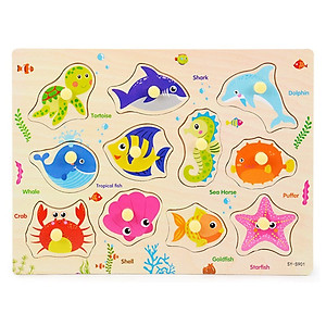 Set 5 bảng ghép hình có núm _ đồ chơi giáo dục MK02