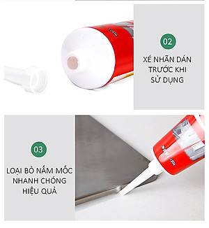 Gel tẩy mốc đa năng LKB 120ml - Tẩy nấm mốc silicon, gioăng cao su máy giặt, mốc chân tường - Loại Cực Mạnh - Hàng Chính Hãng