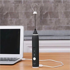 Máy Đánh Trứng, Đánh Sữa Và Tạo Bọt Cafe Cầm Tay Di Động 3 Tốc Độ Sử Dụng Pin Sạc Cao Cấp - Hàng Nhập Khẩu