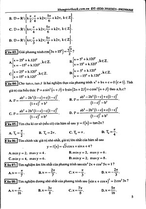 Sách 100 Đề Kiểm Tra Định Kì Trắc Nghiệm Toán Lớp 11