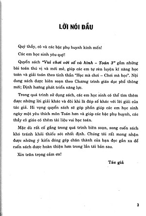 Vui Chơi Với Số Và Hình Toán 3 (Theo Chương Trình Giáo Dục Phổ Thông Mới - Định Hướng Phát Triển Năng Lực)