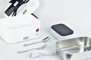 Hộp Đựng Cơm Cắm Điện Văn Phòng Bennix BN-88I Kèm Muỗng Nĩa Inox Cao Cấp- Hàng Chính Hãng