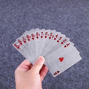 Bộ Bài PVC Mạ Vàng 24K Mạ Bạc Cao Cấp Chất Liệu Đàn Hồi, Bộ Bài Tây Poker Polieste Không Thấm Nước, Hàng Chính Hãng