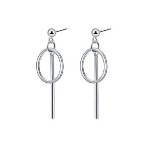 Bông tai hình học S925 - hình tròn - hình vuông - tam giác