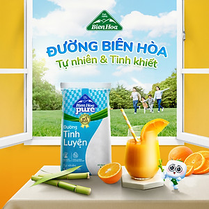 [Bao Bì Tết] Combo 3 Túi Ðường Tinh Luyện  Biên Hòa Pure 1kg/túi