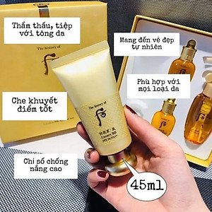 Set Kem BB Trang Điểm Whoo Cao Cấp Mi Luxury BB Cream SPF20/PA++ 45ml