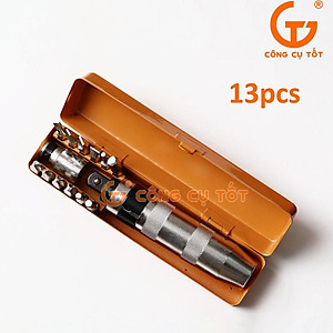 Bộ tô vít đóng tự động đảo chiều 13 chi tiết cán bạc
