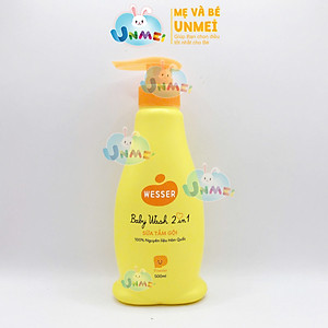 Sữa Tắm Gội Wesser 2in1 Hương Phấn (500ml) - Cam