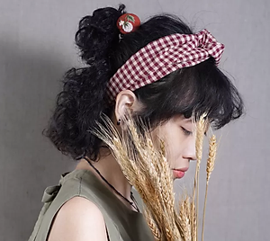 Băng Đô Cài Tóc Vải Caro_BDN09