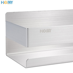 Kệ đựng đồ phòng tắm inox 304 xước dán tường Hobby home decor KCNX có keo dán