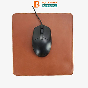 Lót chuột da bò thật P104, bàn kê chuột 2 lớp dày dặn, đường may chắc chắn, lót êm tay và bắt quang cho game thủ ngồi máy tính lâu