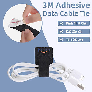 Dây Đai Velcro Keo 3M Dán Tường Đa Năng Cuốn Dây Cáp Sạc Tai Nghe Treo Dây Điện Chống Rối