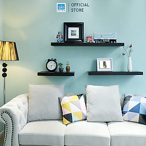 Kệ Gỗ Trang Trí Treo Tường Bề Rộng 15cm, Gỗ Dày 2,5cm Chống Ẩm Thương Hiệu SIB Decor KT004