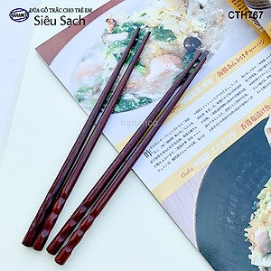 Đũa Trắc vấu tròn dành riêng cho bé (1 đôi) tập gắp làm quen đôi đũa (CTH767) tạo thói quen dùng đúng đồ của mình - an toàn sức khỏe - không chất độc hại