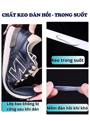 Keo Dán Giày Nhiệt Trong Suốt Siêu Dính Dùng Không Tổn Thương Da