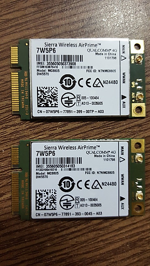 Card wwan 3G Dell Wireless DW5570 - MC8805 dùng cho laptop E7240, E7440, M4800, M6800,E6540, E5440