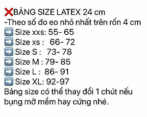 Đai nịt bụng (gen siết giảm eo) Latex 25 xương thông hơi Hi lạp