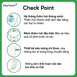 BĂNG VỆ SINH KLEANNARA SOONSOOHAN 100% COTTON HÀNG NGÀY (18CM)- 20 MIẾNG