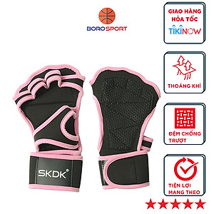 Găng tay tập gym hở mu bàn tay  Cleacco SKDK   , thoáng khí , đệm lòng bàn tay chắc chắn - Hàng chính hãng BORO SPORT