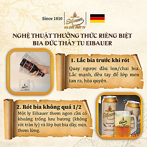 [BIA ĐỨC_SINCE 1810] Combo 2 Thùng Bia Tươi Thầy Tu EIBAUER HEFEWEIZEN HELL 5.2 ĐỘ - Bia Tươi Men Sống Thượng Hạng - Nhập Khẩu Chính Hãng